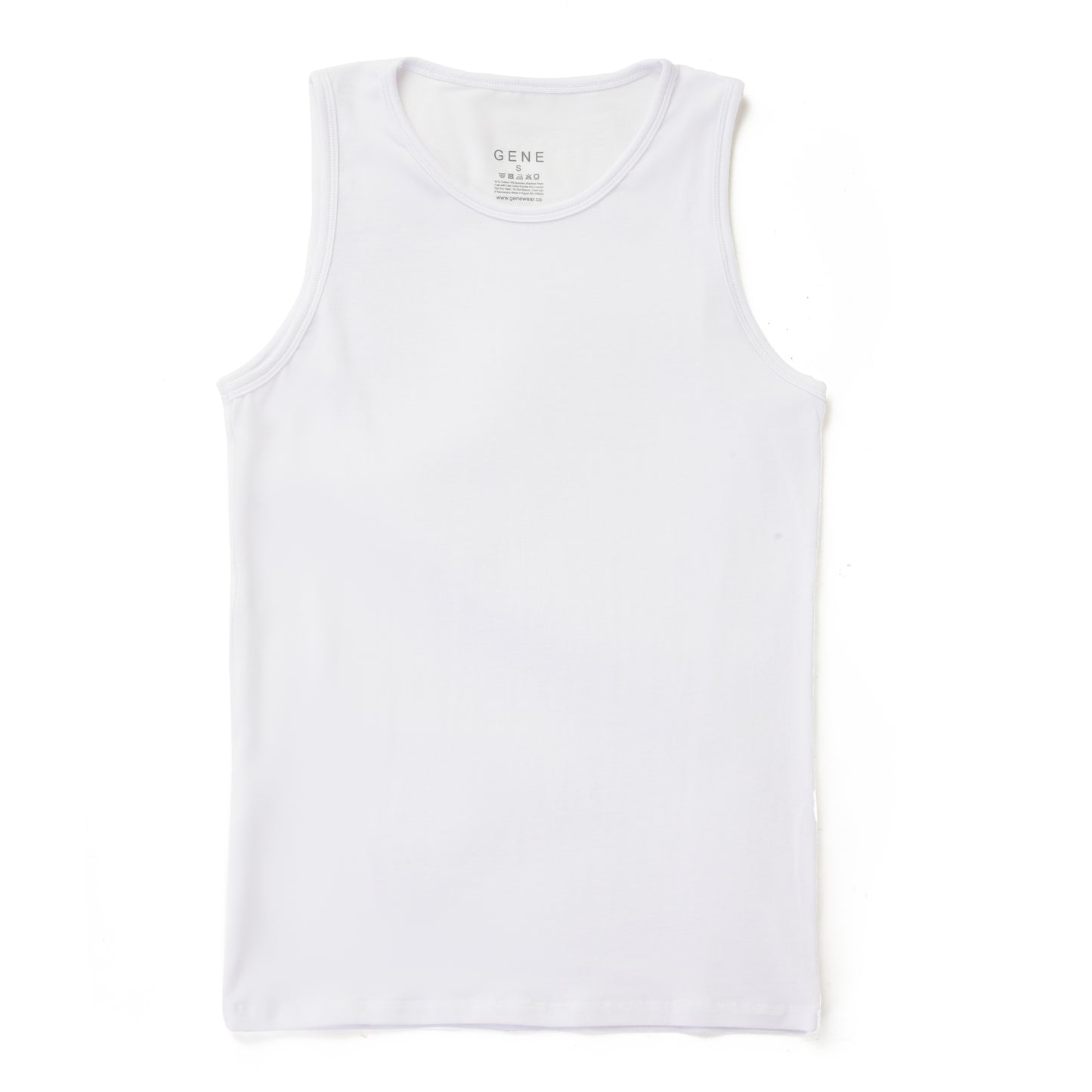 White Crew Neck Tank Top Slim Fit 2-Pack