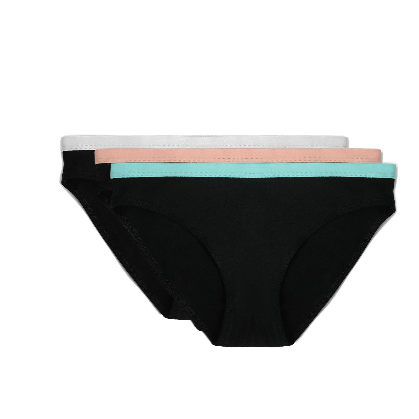 3-pack black cotton bikini briefs