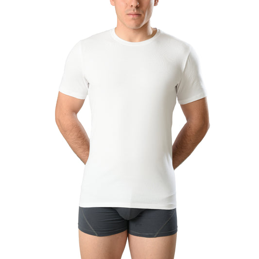 3-Pack White Undershirt Slim Fit Cotton Stretch