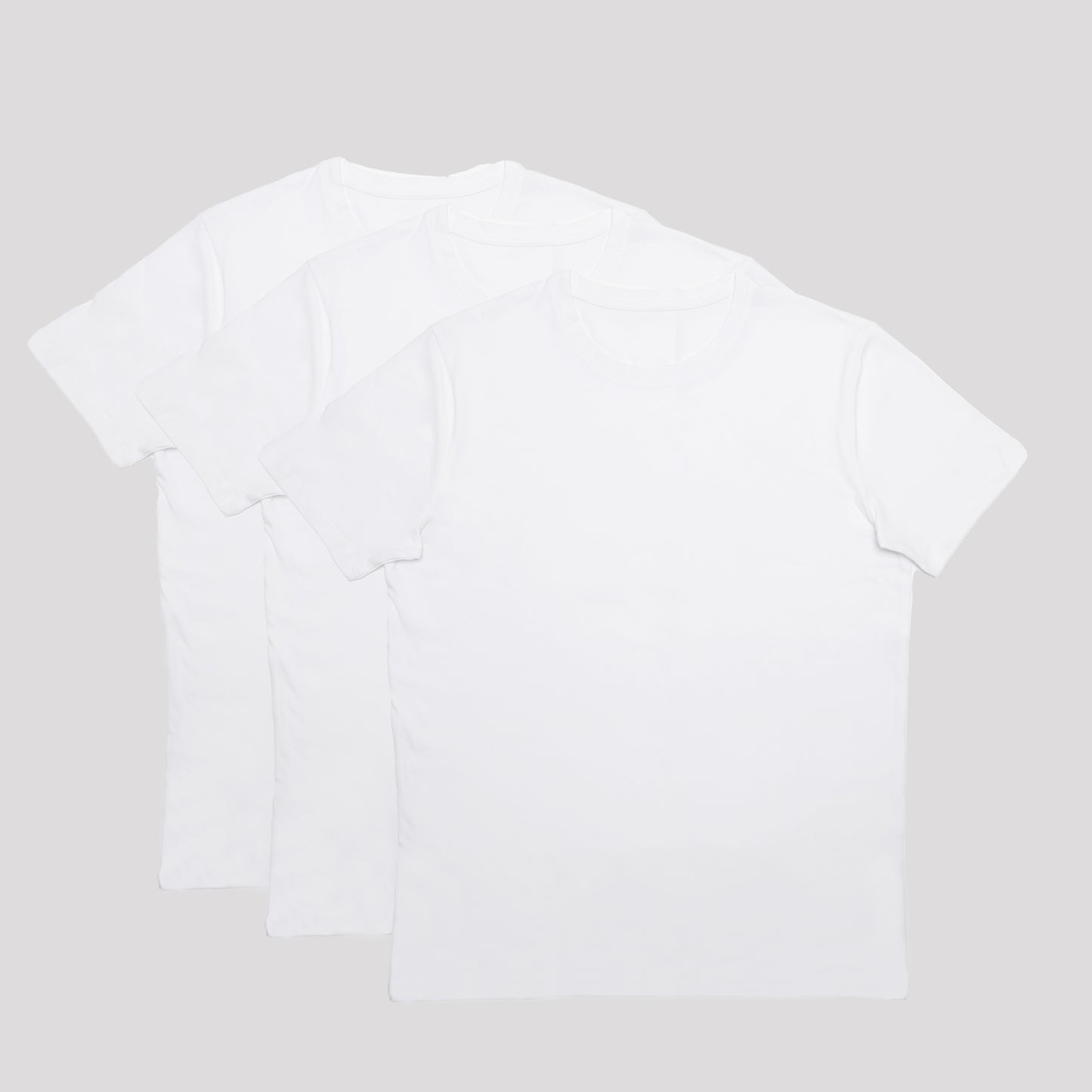 3-Pack White Undershirt Slim Fit Cotton Stretch